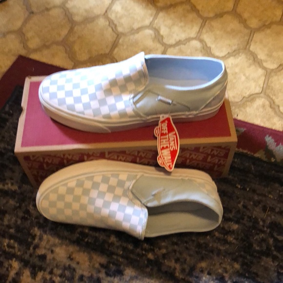 Vans Shoes - NWB Vans checkerboard baby blue 11
